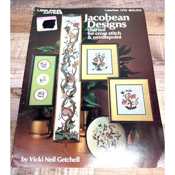 Jacobean Designs Charted For Cross Stitch & Needlepoint By Vicki Neil Catchbell - Picture 2 of 3